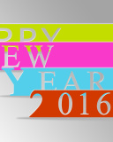 Happy New Year 2016 Colorful wallpaper 128x160