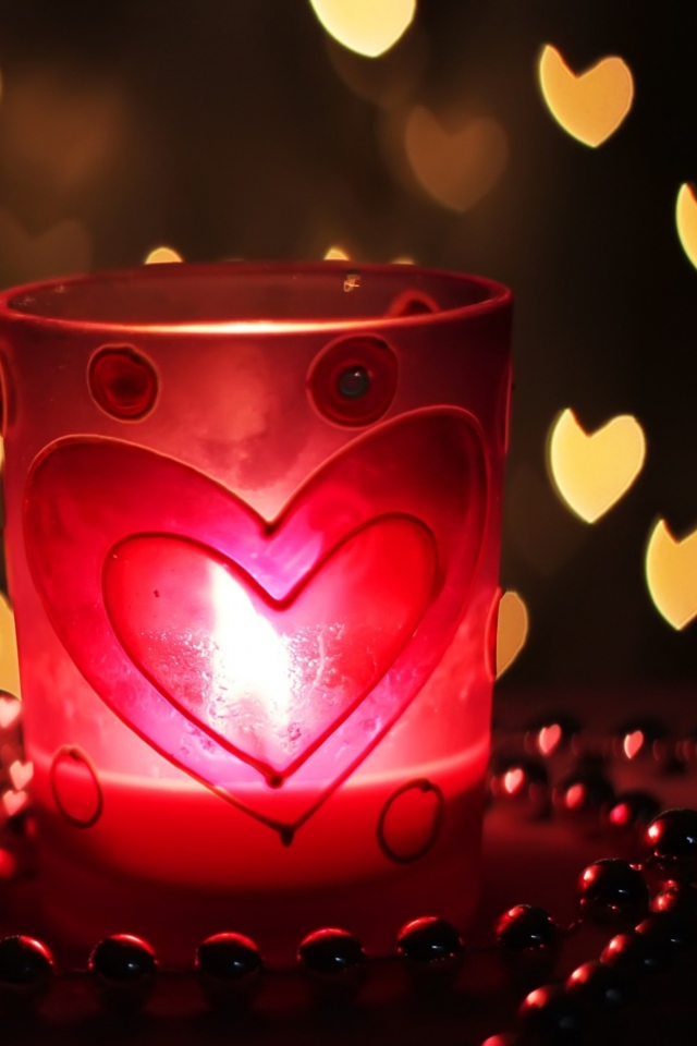 Das Love Candle Wallpaper 640x960