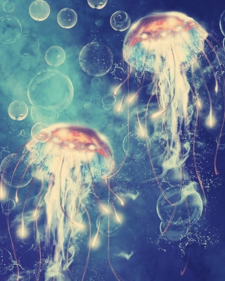 Digital Jellyfish Background for Nokia C1-00