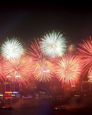Fireworks In Hong Kong - Obrázkek zdarma pro Nokia Asha 305