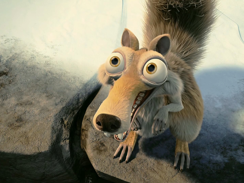 Squirrel From Ice Age wallpaper 1024x768