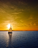 Boat At Sunset screenshot #1 128x160