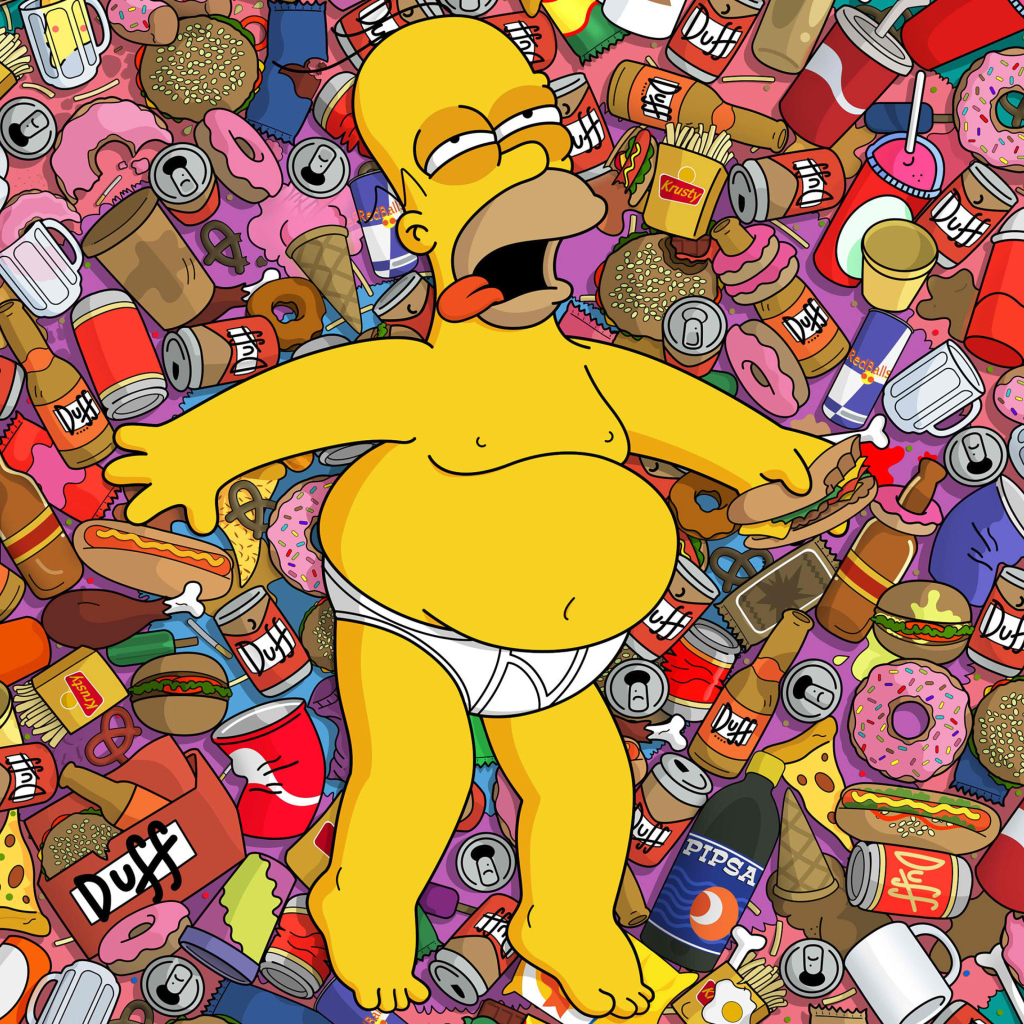 Fondo de pantalla Homer Simpson 1024x1024