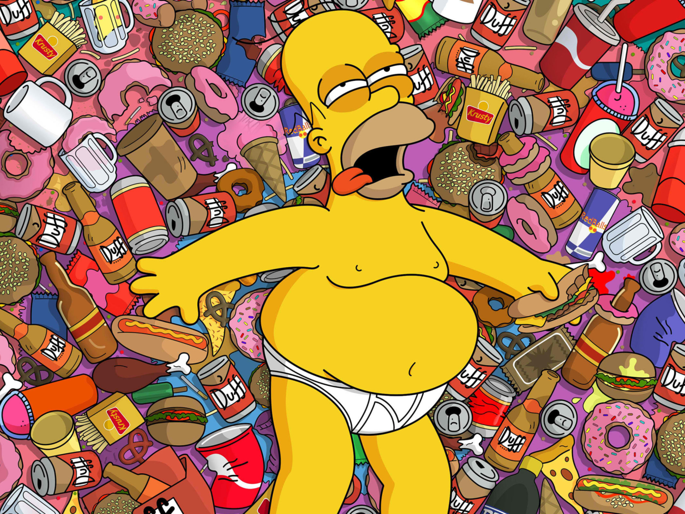 Обои Homer Simpson 1400x1050