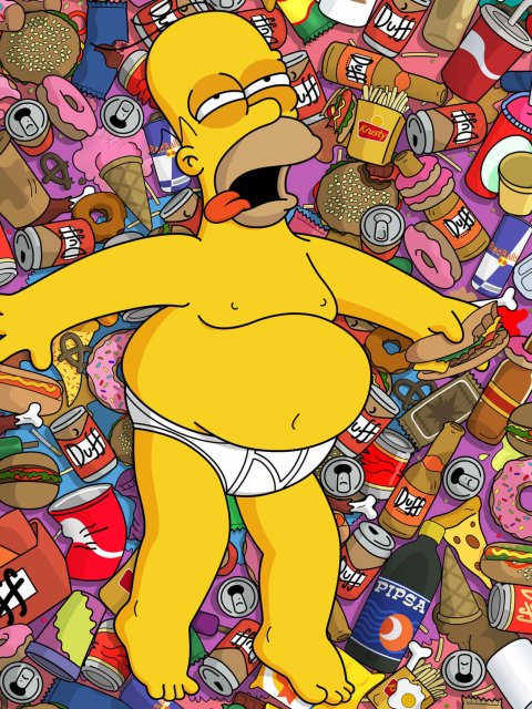 Fondo de pantalla Homer Simpson 480x640