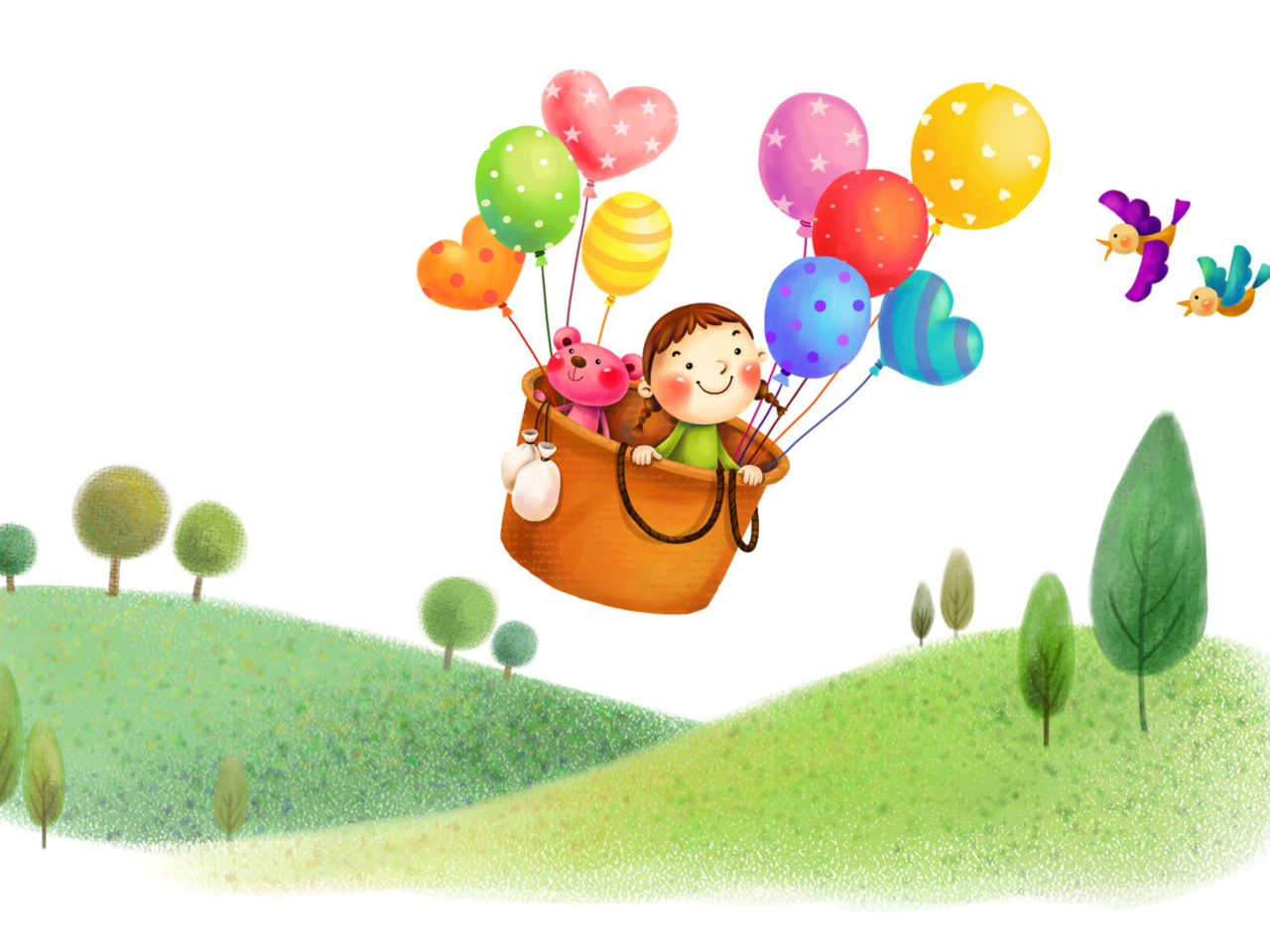 Das Colorful Balloons Sky Trip Wallpaper 1280x960
