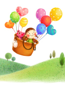 Sfondi Colorful Balloons Sky Trip 132x176