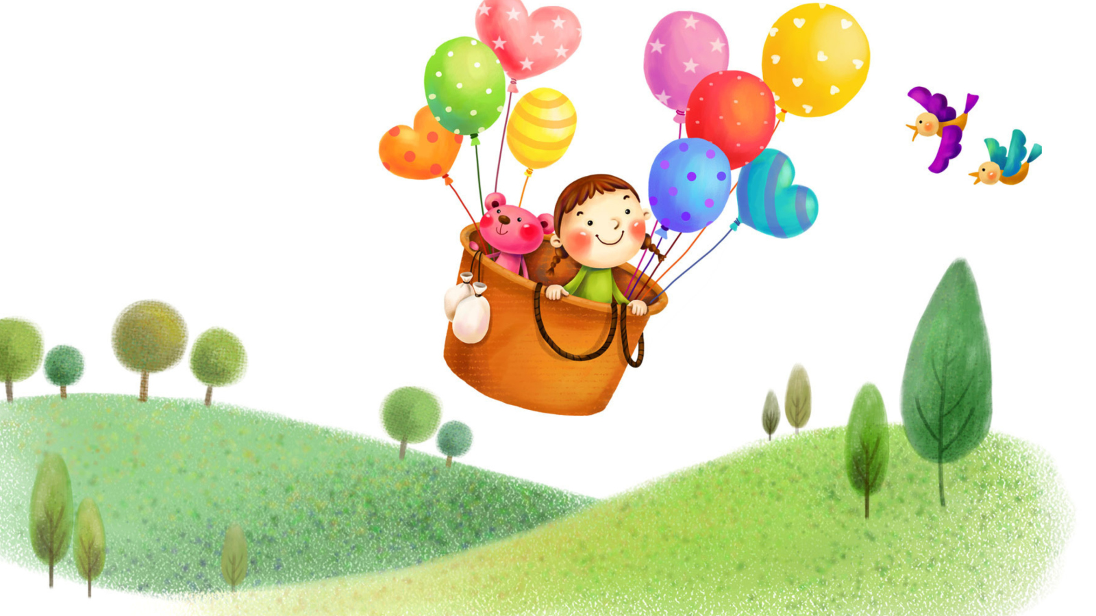 Screenshot №1 pro téma Colorful Balloons Sky Trip 1600x900