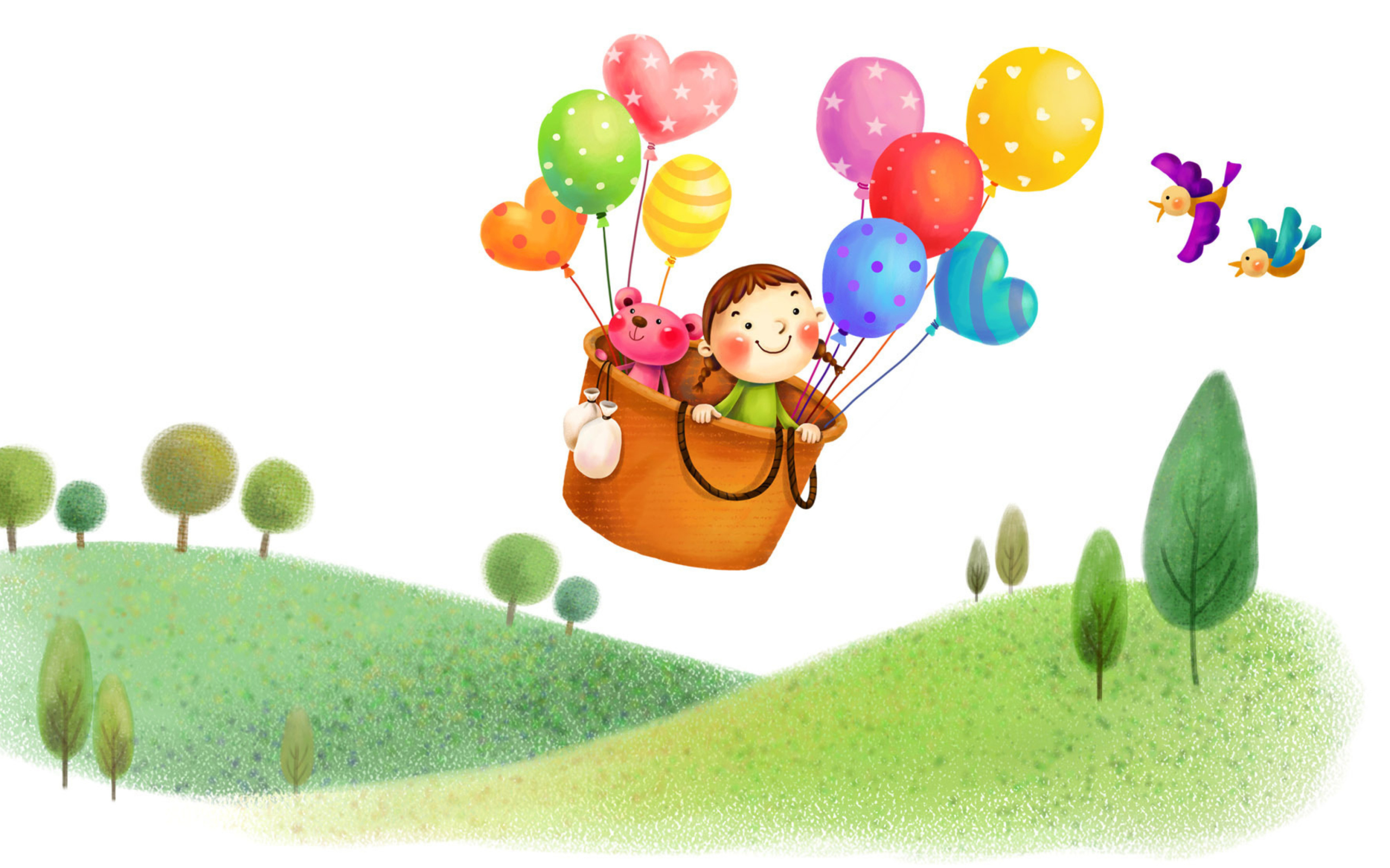 Das Colorful Balloons Sky Trip Wallpaper 2560x1600