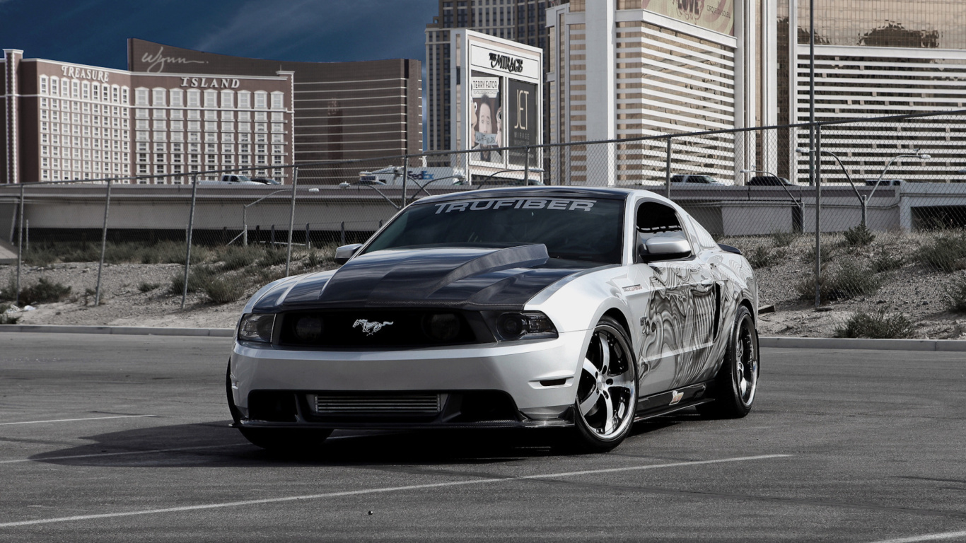 Fondo de pantalla Ford Mustang Aerography 1366x768