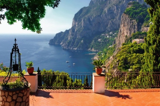 Capri Terrace View - Obrázkek zdarma pro Samsung Galaxy S6 Active