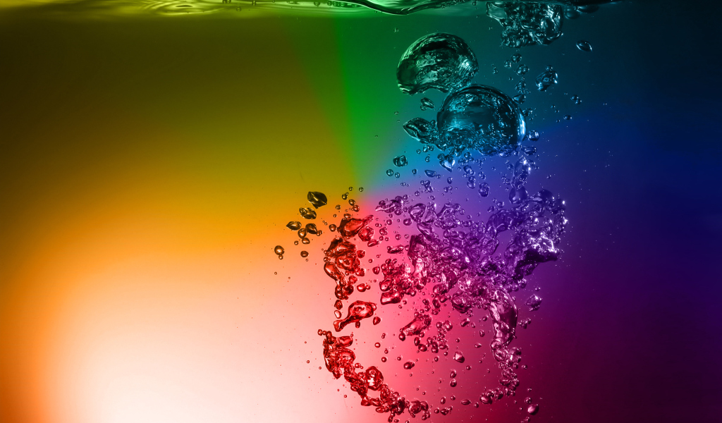 Fondo de pantalla Rainbow Water 1024x600