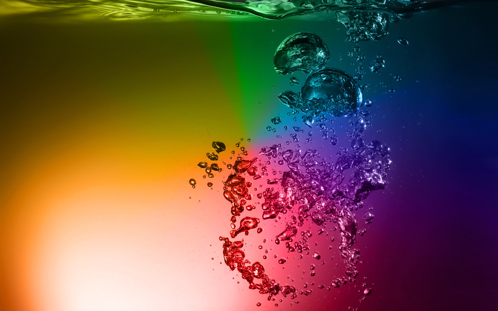 Screenshot №1 pro téma Rainbow Water 1680x1050