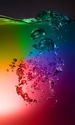 Das Rainbow Water Wallpaper 240x400