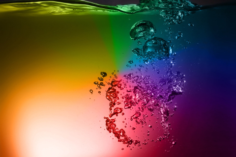 Обои Rainbow Water 480x320