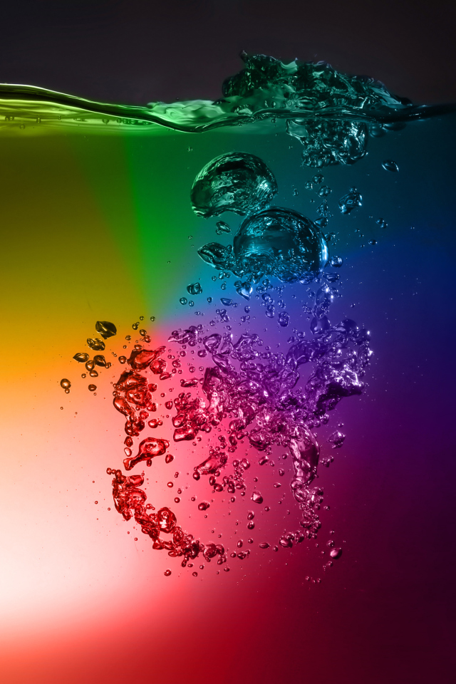 Sfondi Rainbow Water 640x960