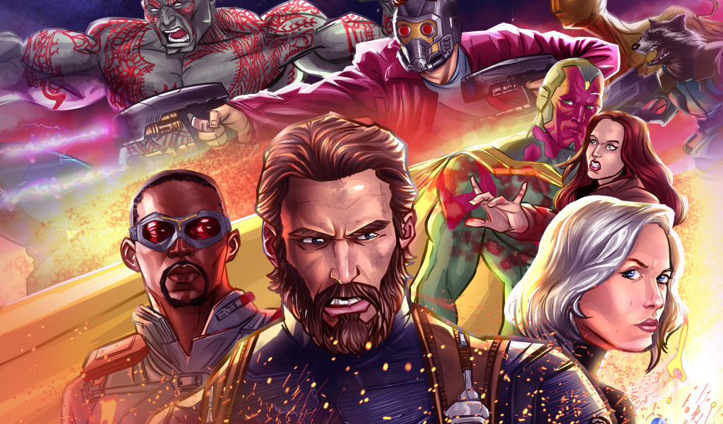Sfondi Avengers Infinity War 2018 Artwork 1024x600
