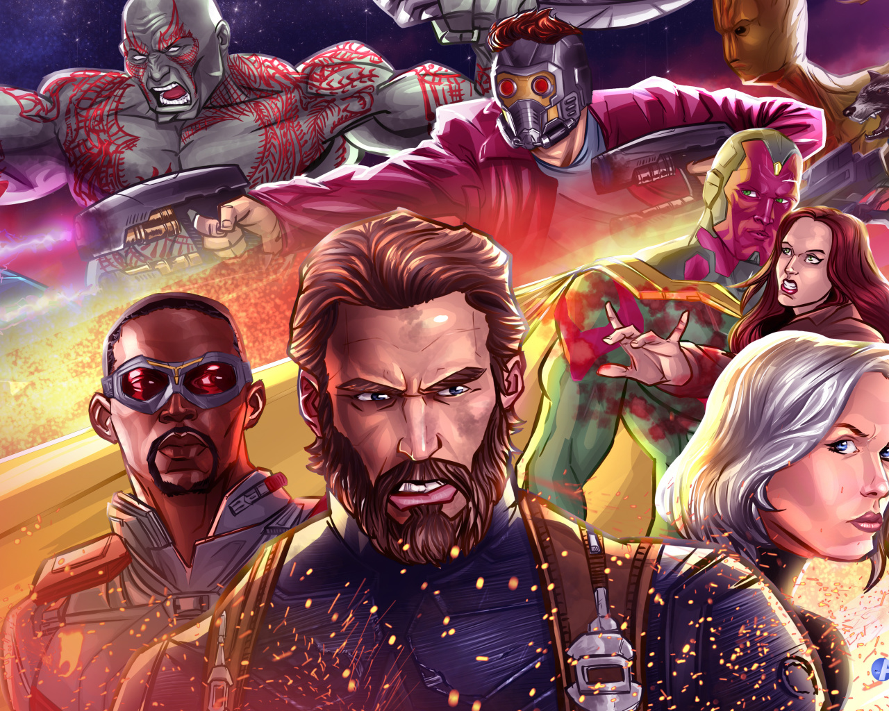 Sfondi Avengers Infinity War 2018 Artwork 1280x1024
