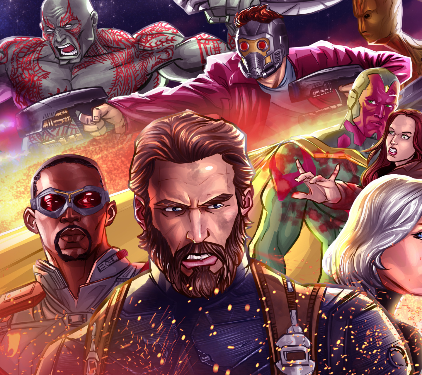 Sfondi Avengers Infinity War 2018 Artwork 1440x1280