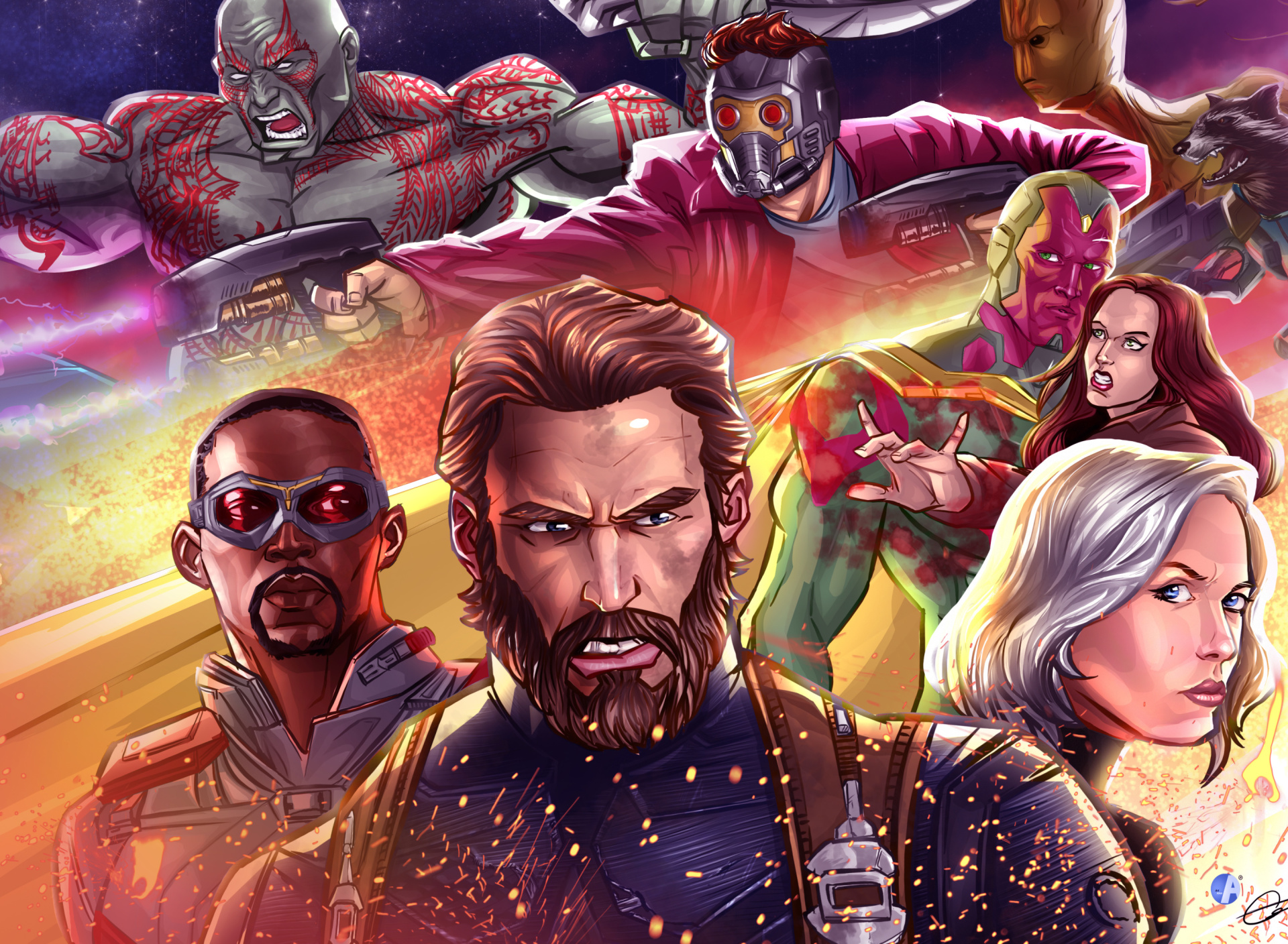 Avengers Infinity War 2018 Artwork wallpaper 1920x1408