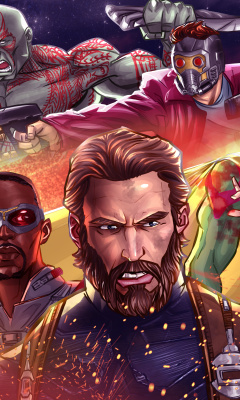 Обои Avengers Infinity War 2018 Artwork 240x400