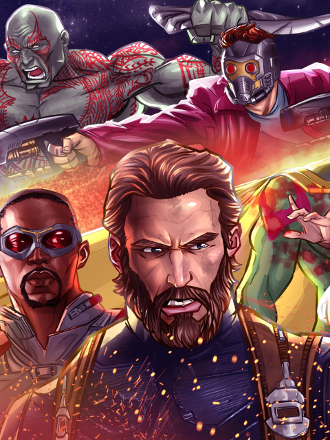 Das Avengers Infinity War 2018 Artwork Wallpaper 480x640
