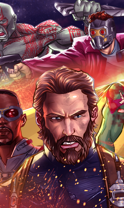 Sfondi Avengers Infinity War 2018 Artwork 480x800