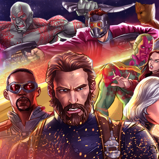 Avengers Infinity War 2018 Artwork papel de parede para celular para 1024x1024