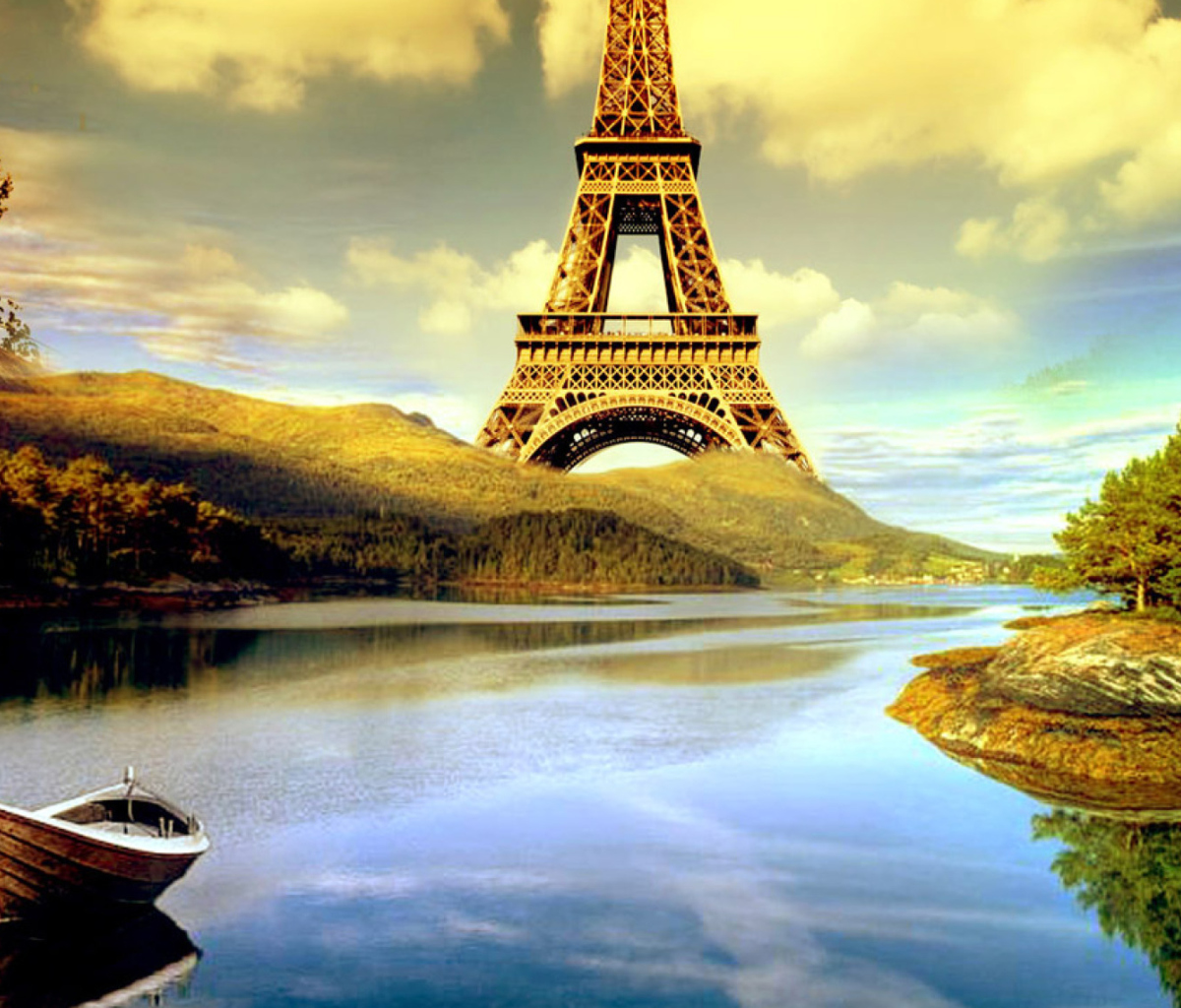 Screenshot №1 pro téma Eiffel Tower Photo Manipulation 1200x1024