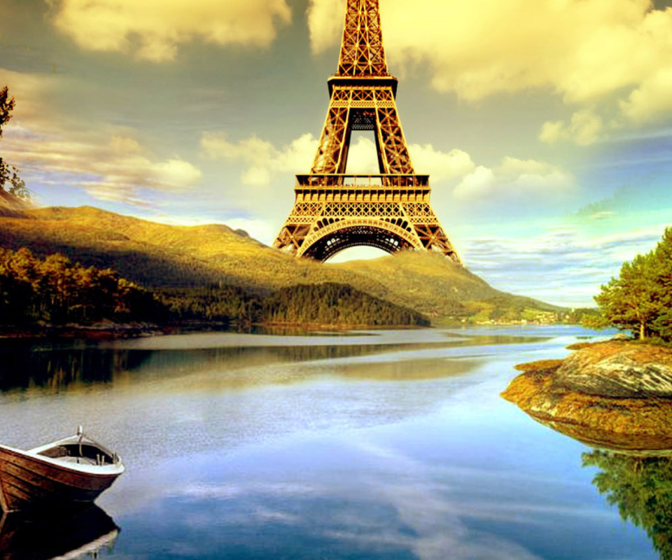 Screenshot №1 pro téma Eiffel Tower Photo Manipulation 960x800