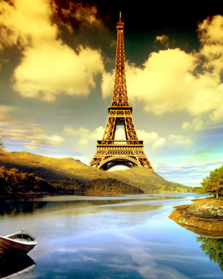 Kostenloses Eiffel Tower Photo Manipulation Wallpaper für 640x1136