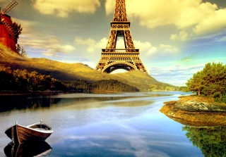 Eiffel Tower Photo Manipulation - Obrázkek zdarma pro Widescreen Desktop PC 1280x800