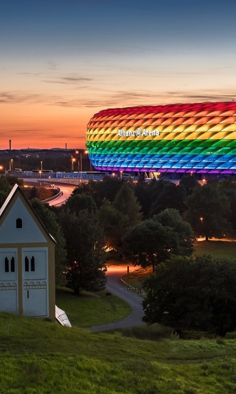 Обои Allianz Arena Munich 480x800