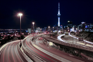 Free Highways At Night Picture for Android, iPhone and iPad