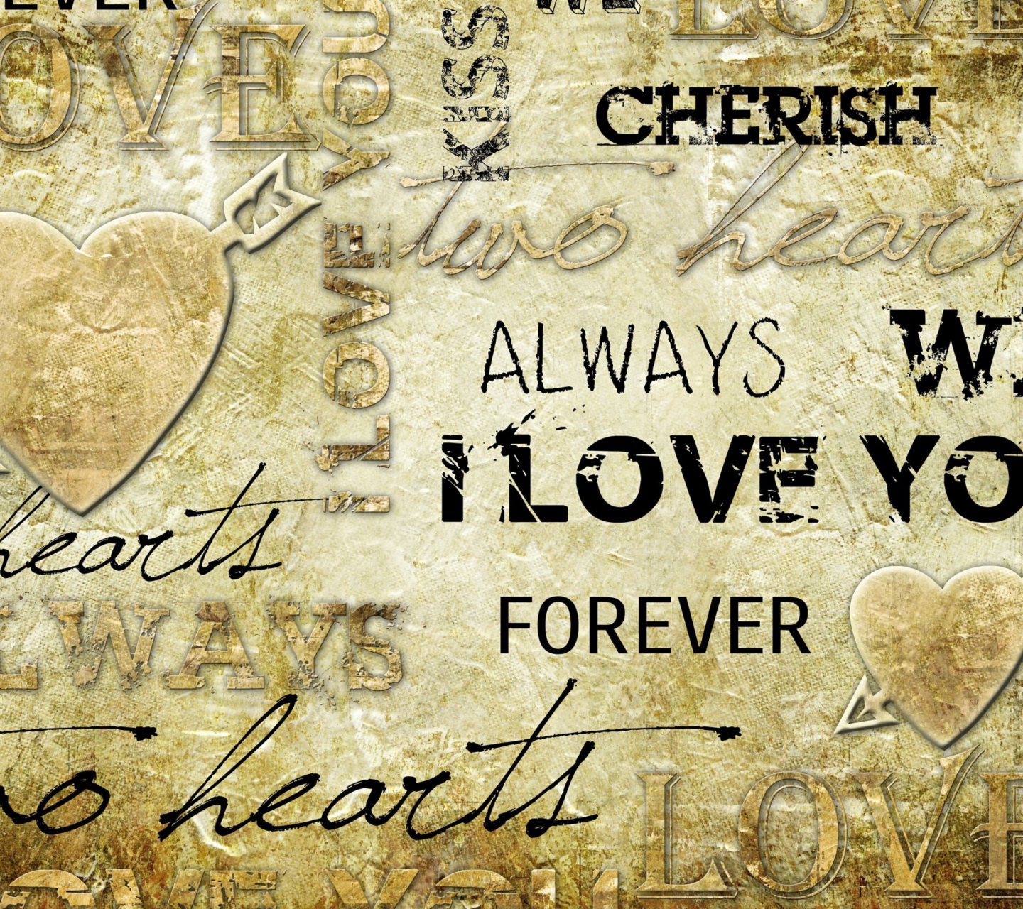 Обои Always Love Forever 1440x1280