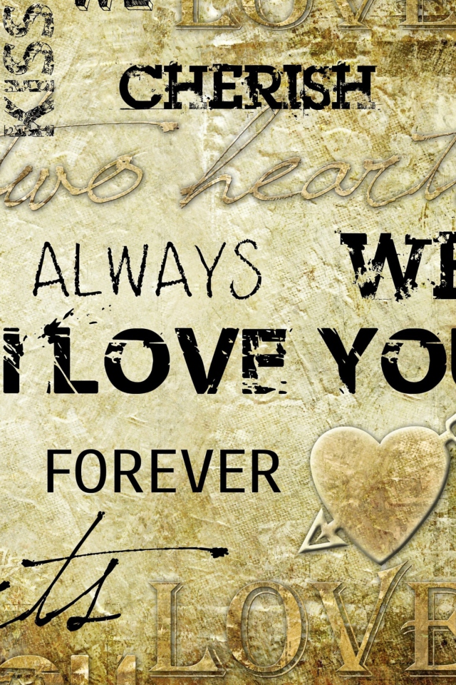 Sfondi Always Love Forever 640x960