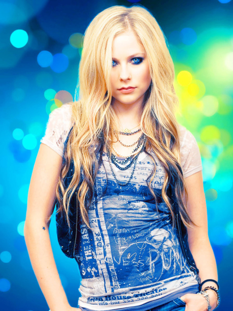 Fondo de pantalla Avril Lavigne 480x640