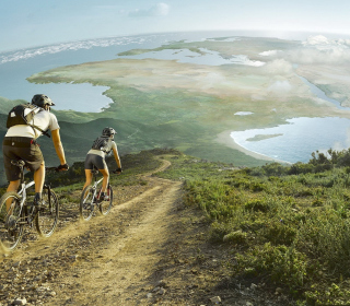 Traveling By Bicycle sfondi gratuiti per iPad Air
