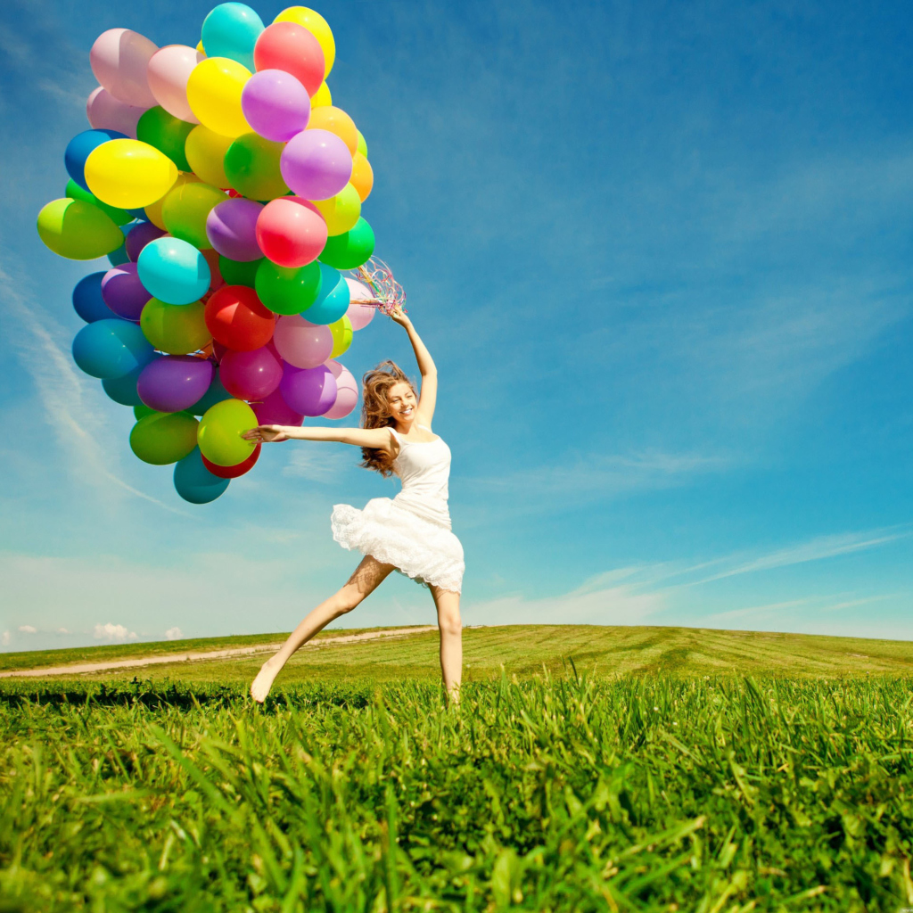 Fondo de pantalla Balloon Girl 1024x1024