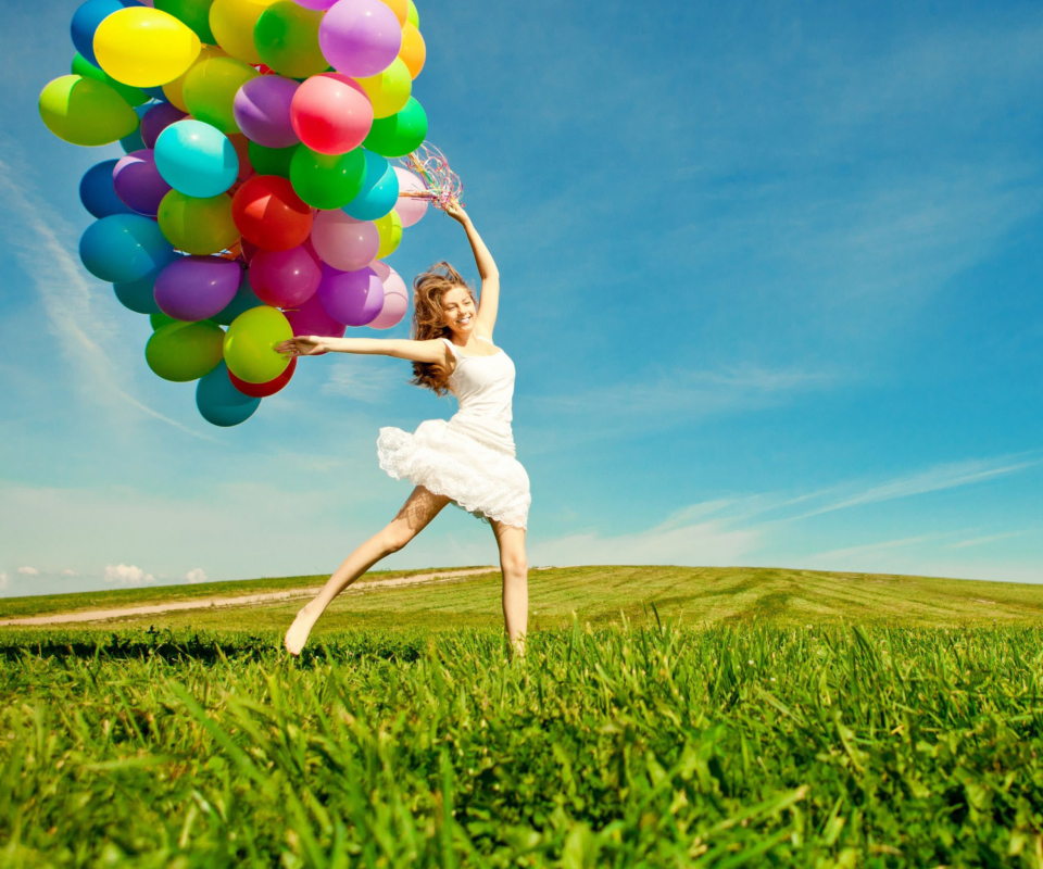 Обои Balloon Girl 960x800