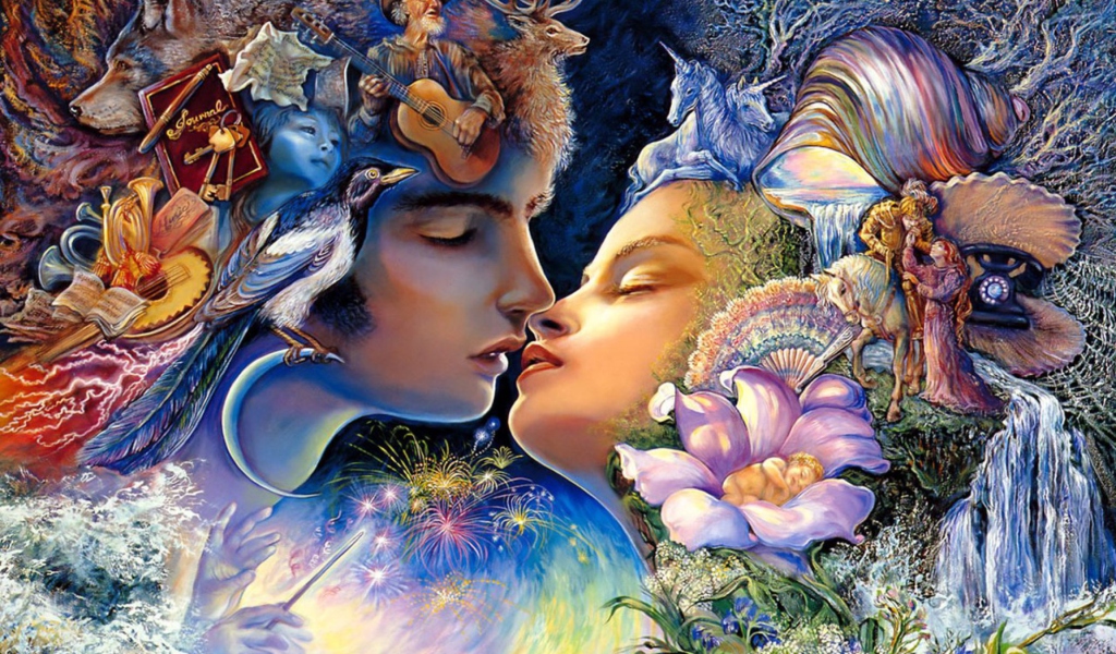 Das Josephine Wall Paintings - Prelude To A Kiss Wallpaper 1024x600