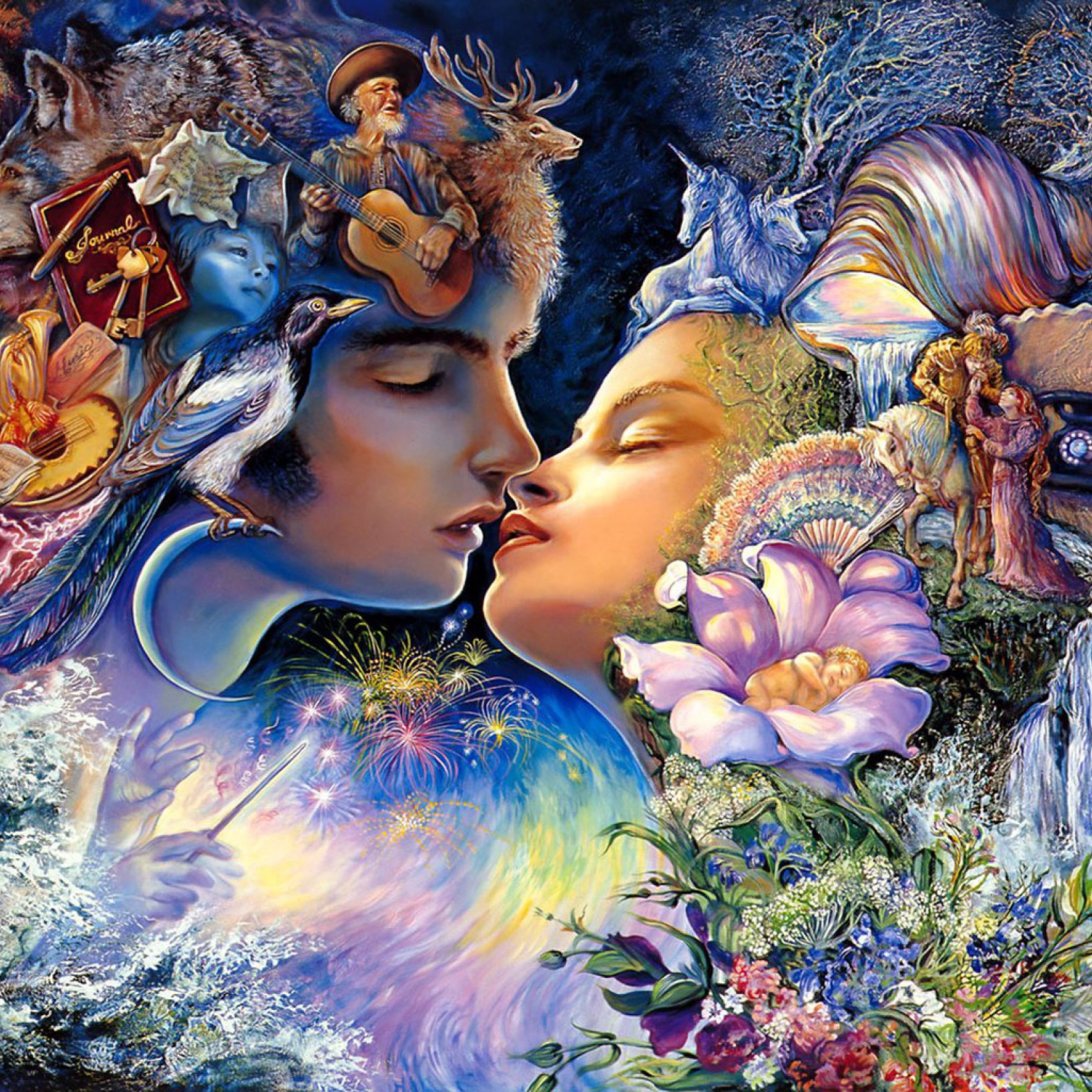 Josephine Wall Paintings - Prelude To A Kiss wallpaper 2048x2048