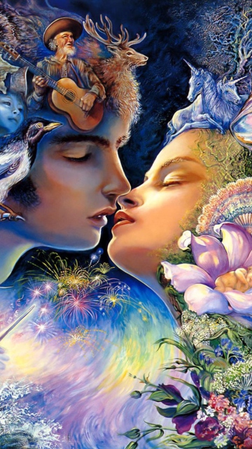 Josephine Wall Paintings - Prelude To A Kiss wallpaper 360x640