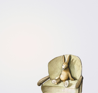 Rabbit On Sofa sfondi gratuiti per 2048x2048
