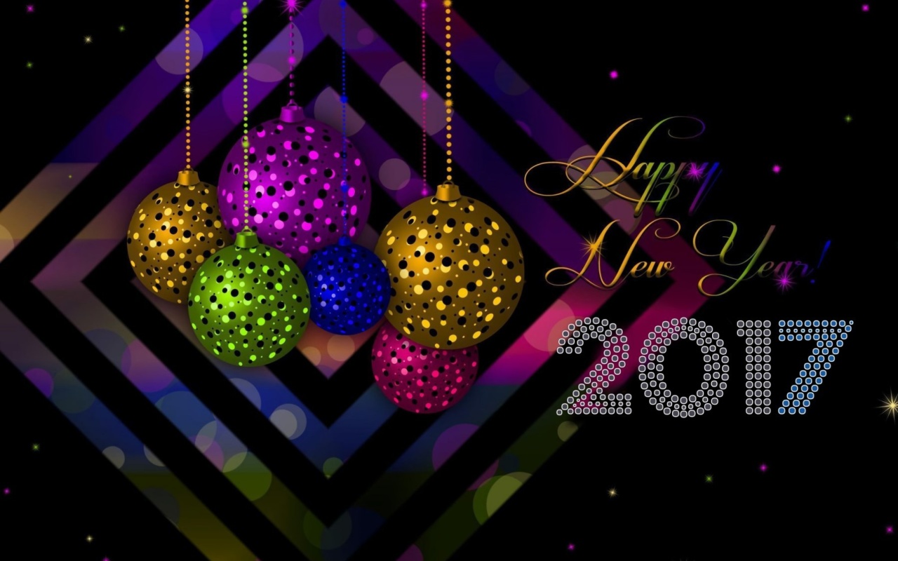 Fondo de pantalla 2017 Happy New Year Card 1280x800