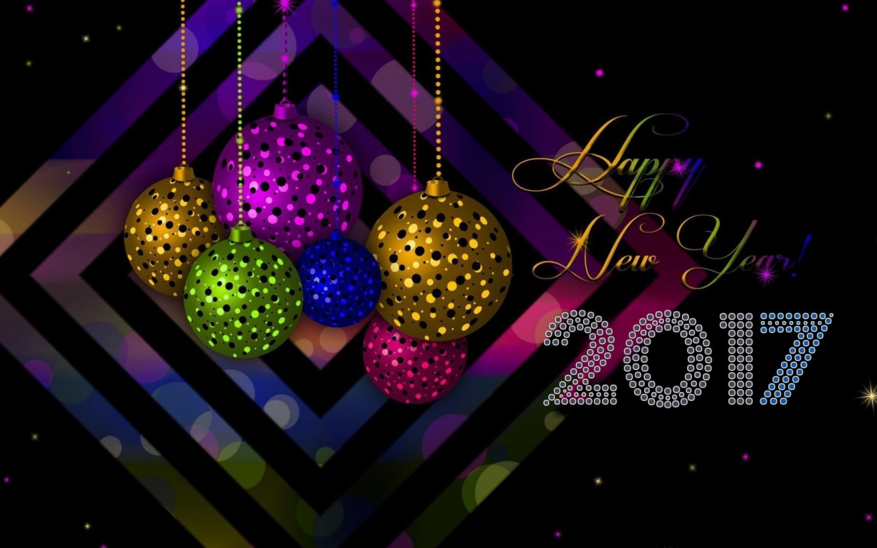 Sfondi 2017 Happy New Year Card 1280x800