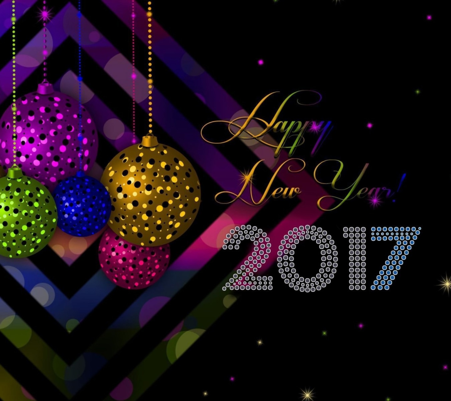 Das 2017 Happy New Year Card Wallpaper 1440x1280