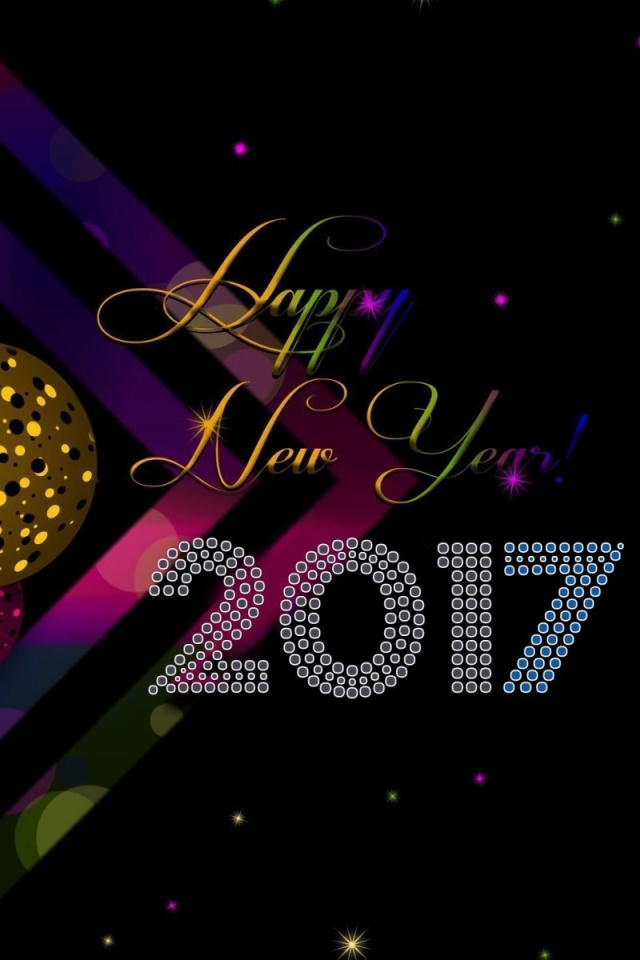 Fondo de pantalla 2017 Happy New Year Card 640x960