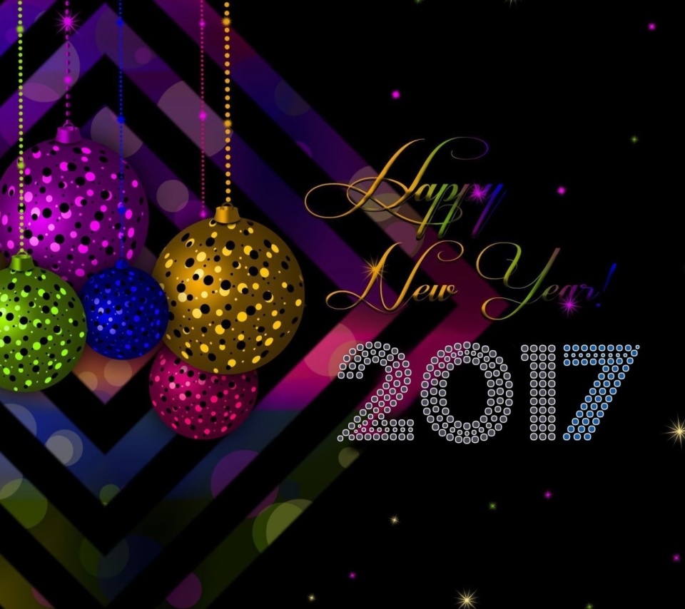 2017 Happy New Year Card wallpaper 960x854