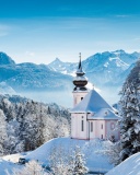 Fondo de pantalla Bavaria under Snow 128x160